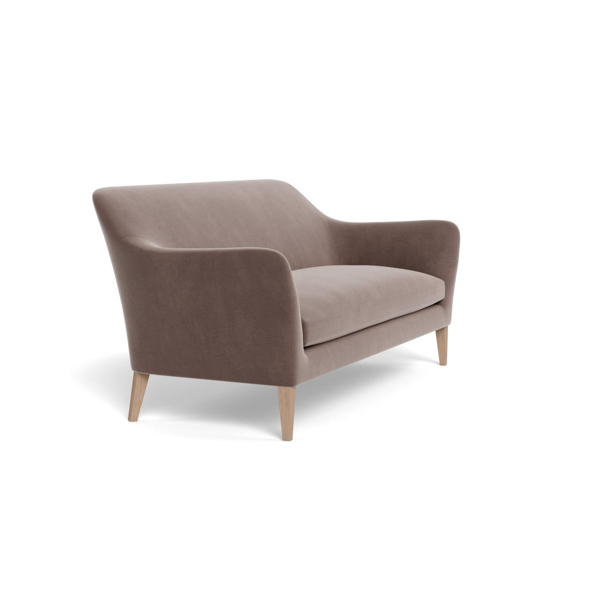 Heal's Wallis 4 Seater Sofa Smart Velvet Mouse Natural Oak Feet – image 3