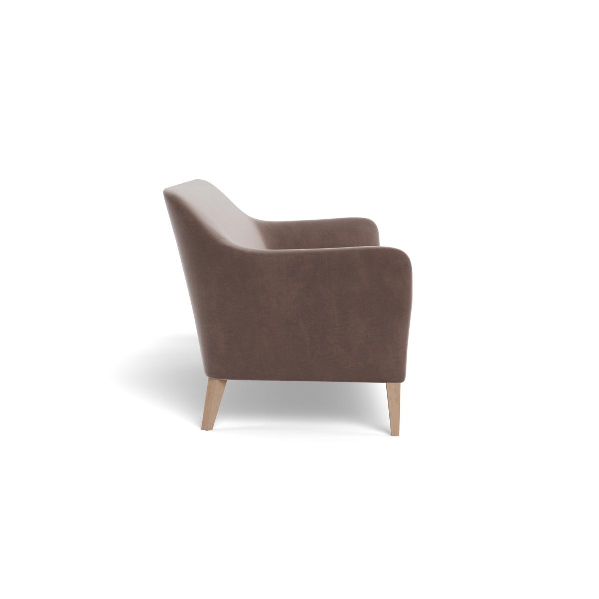 Heal's Wallis 4 Seater Sofa Smart Velvet Mouse Natural Oak Feet – image 4