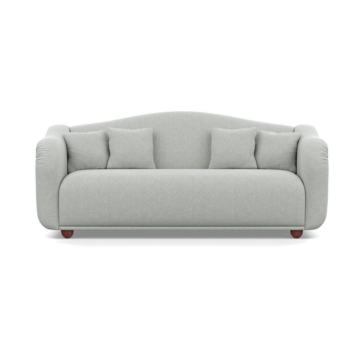 Heal's Tetbury 4 Seater Sofa Melton Wool Limestone Walnut Stained Beech Feet – image 2