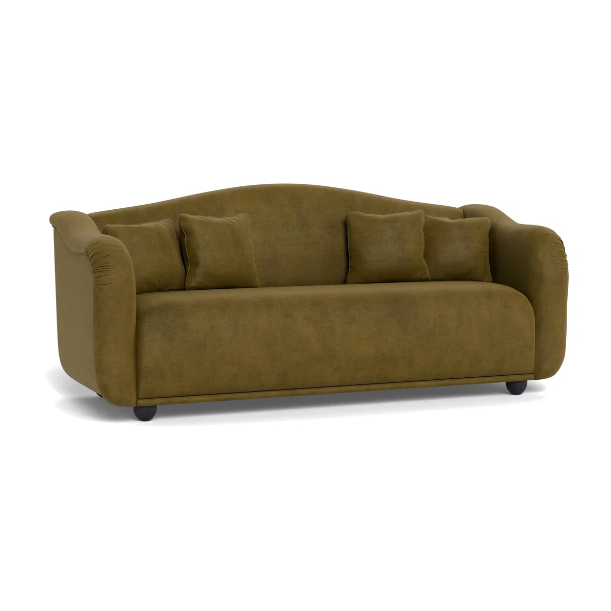Heal's Tetbury 4 Seater Sofa Smart Luxe Velvet Peridot Natural Beech Feet – image 1