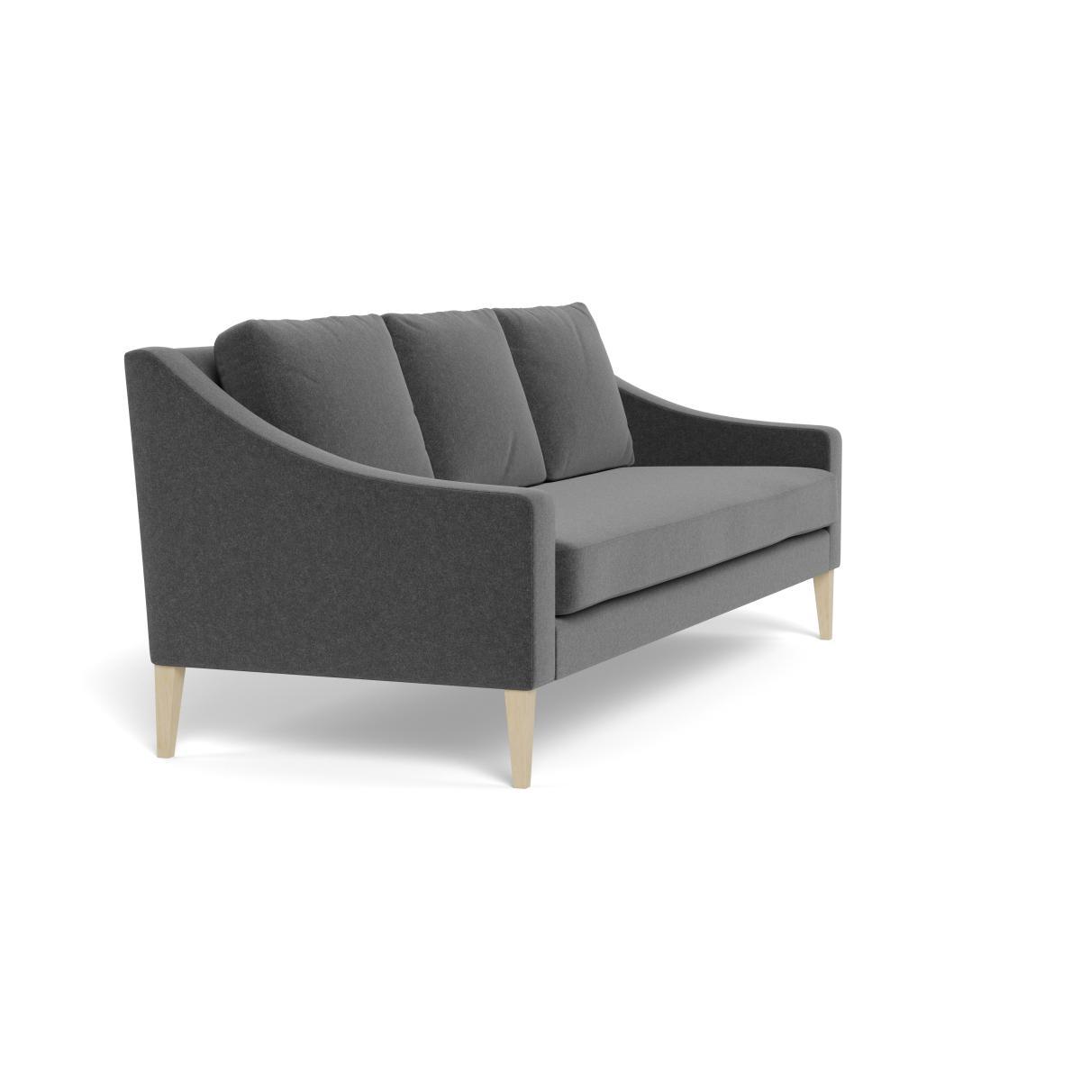 Heal's Richmond 4 Seater Sofa Melton Wool Granite Walnut Feet - Heal's UK Furniture – image 2