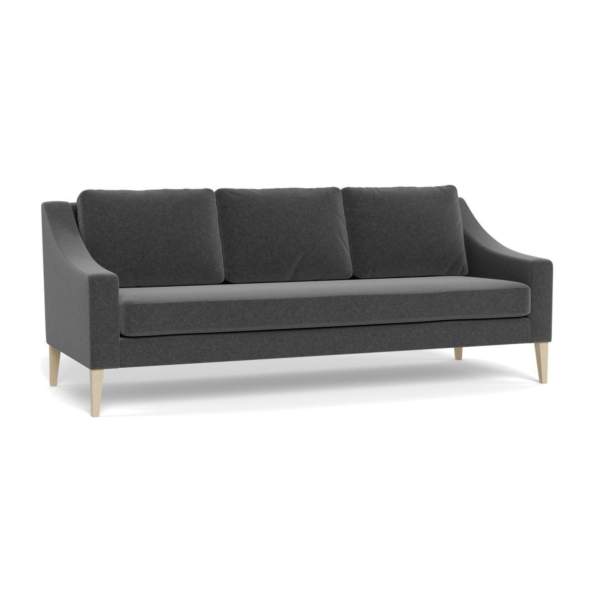 Heal's Richmond 4 Seater Sofa Melton Wool Granite Walnut Feet - Heal's UK Furniture – image 1