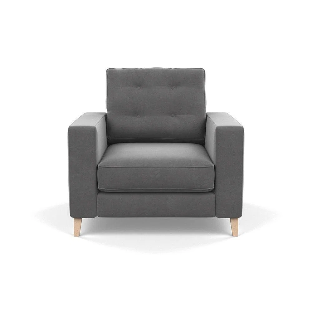 Heal's Richmond 4 Seater Sofa Melton Wool New Navy Black Feet - Heal's UK Furniture – image 11