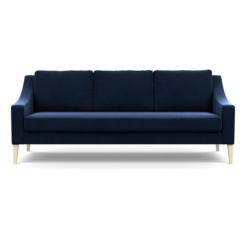 Heal's Richmond 4 Seater Sofa Melton Wool New Navy Black Feet - Heal's UK Furniture – image 103