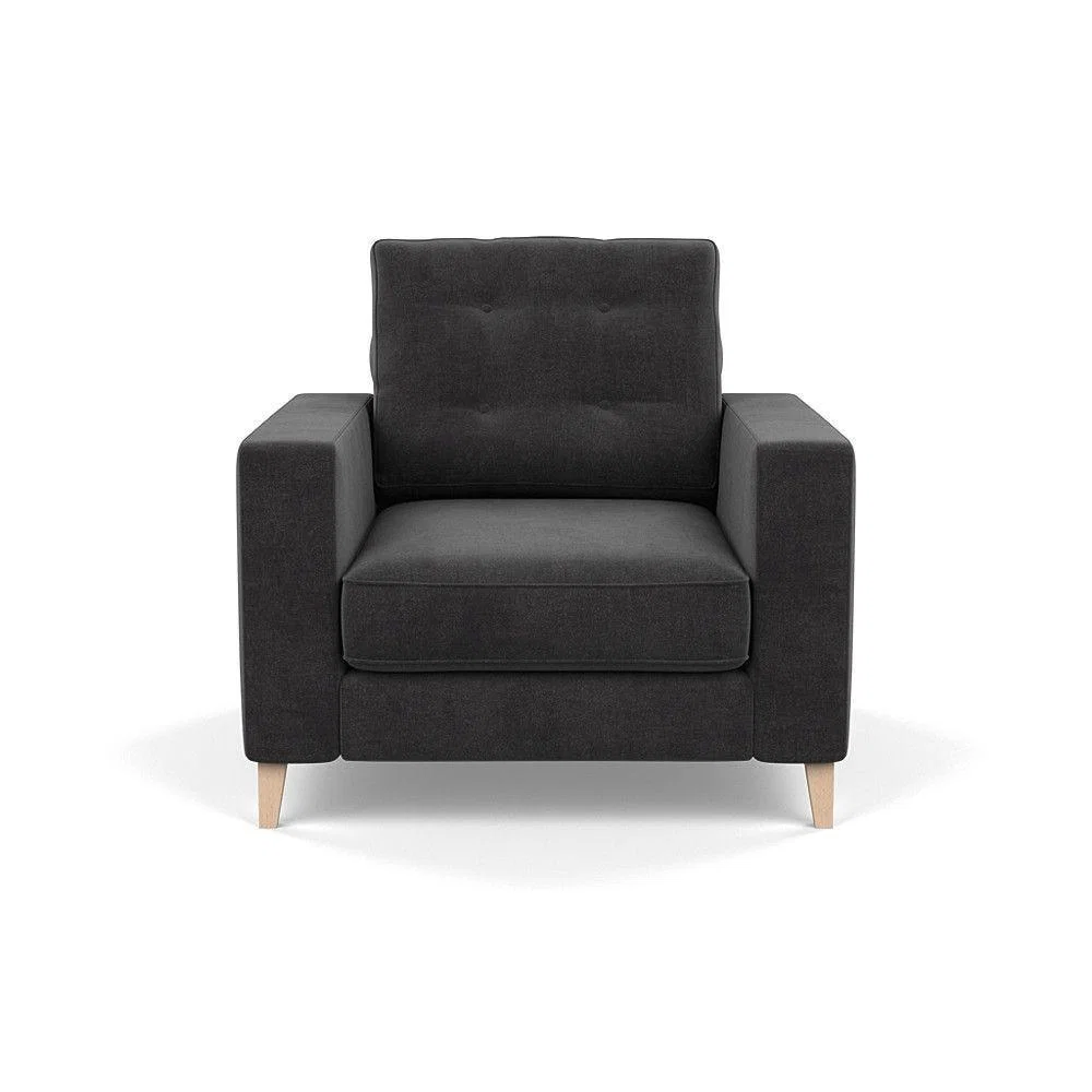 Heal's Richmond 4 Seater Sofa Melton Wool New Navy Black Feet - Heal's UK Furniture – image 132