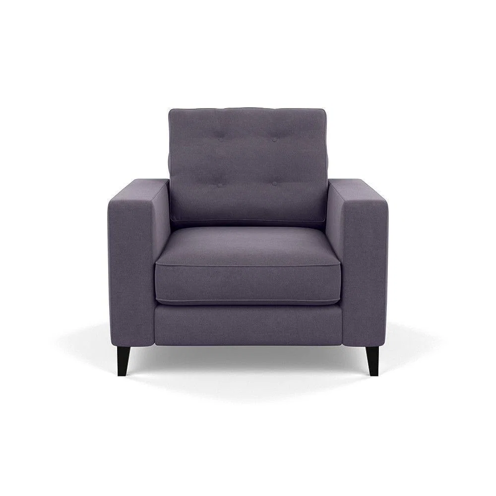 Heal's Richmond 4 Seater Sofa Melton Wool New Navy Black Feet - Heal's UK Furniture – image 18