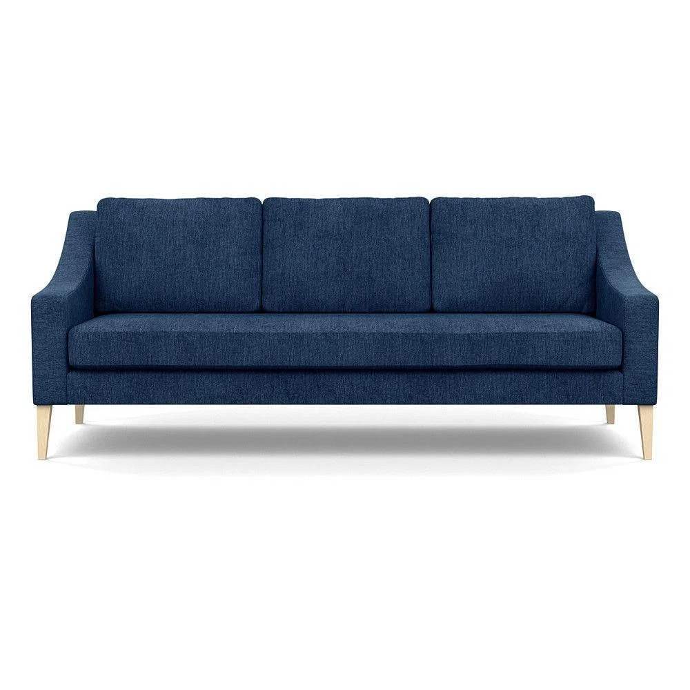 Heal's Richmond 4 Seater Sofa Melton Wool New Navy Black Feet - Heal's UK Furniture – image 19