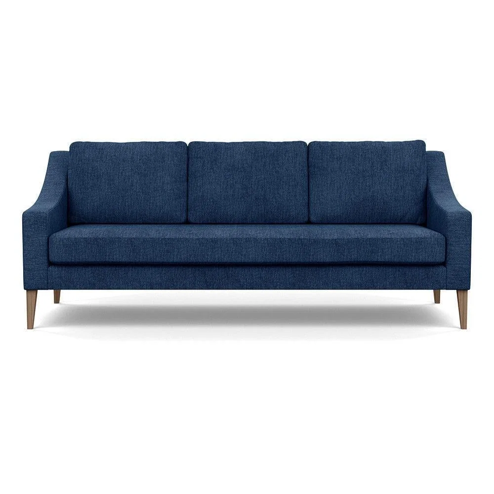 Heal's Richmond 4 Seater Sofa Melton Wool New Navy Black Feet - Heal's UK Furniture – image 24