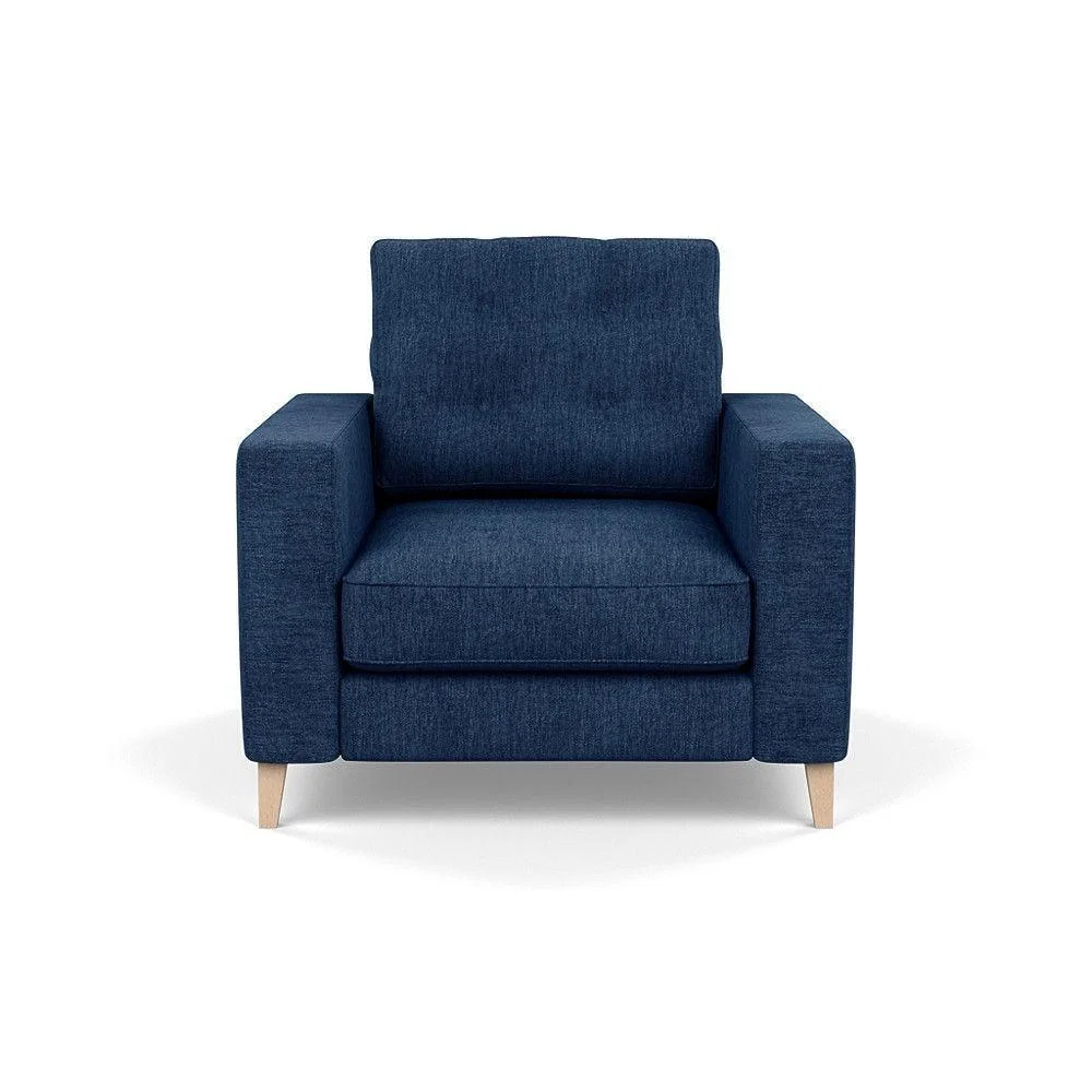 Heal's Richmond 4 Seater Sofa Melton Wool New Navy Black Feet - Heal's UK Furniture – image 30