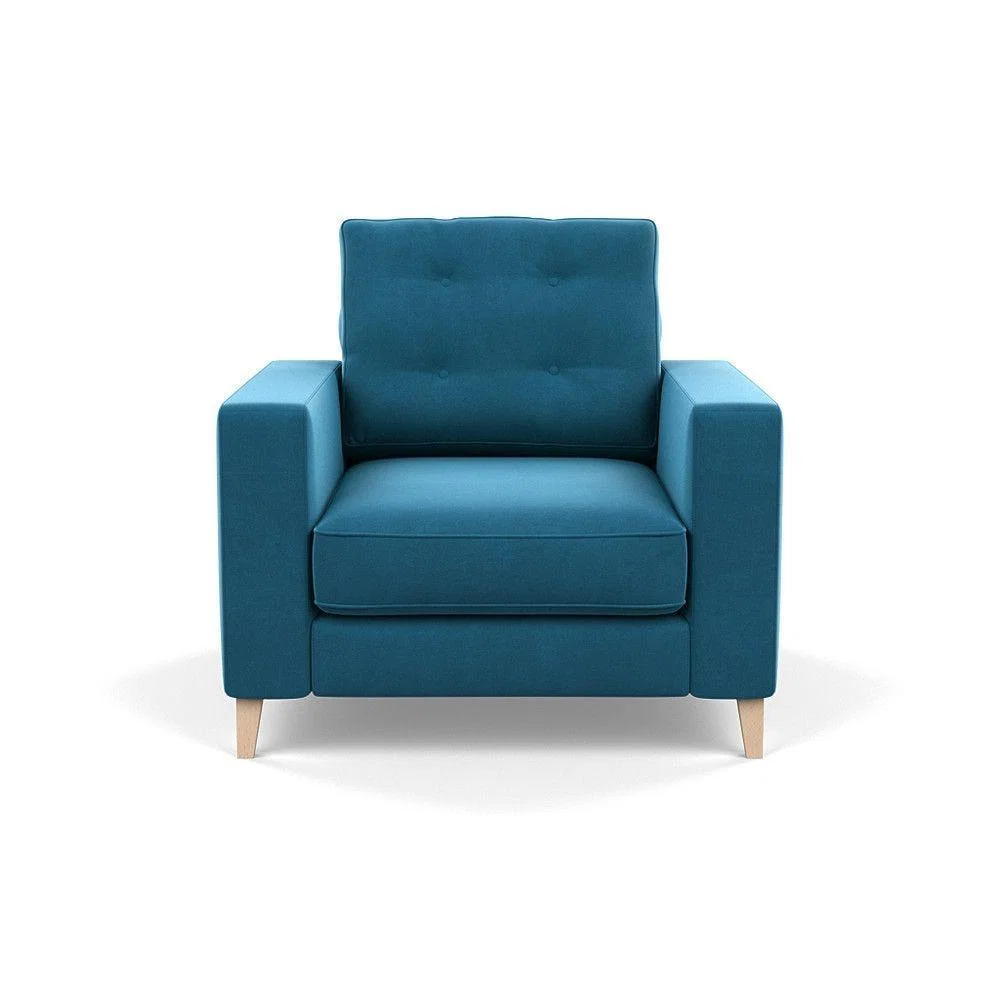 Heal's Richmond 4 Seater Sofa Melton Wool New Navy Black Feet - Heal's UK Furniture – image 40