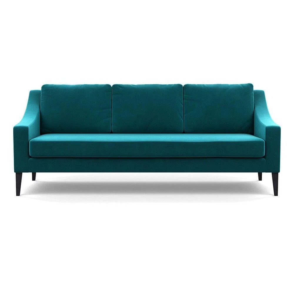 Heal's Richmond 4 Seater Sofa Melton Wool New Navy Black Feet - Heal's UK Furniture – image 42
