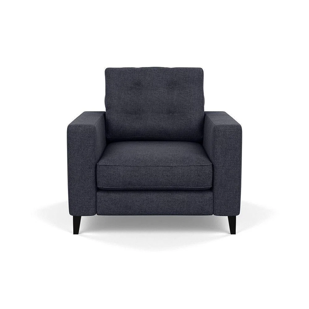 Heal's Richmond 4 Seater Sofa Melton Wool New Navy Black Feet - Heal's UK Furniture – image 43