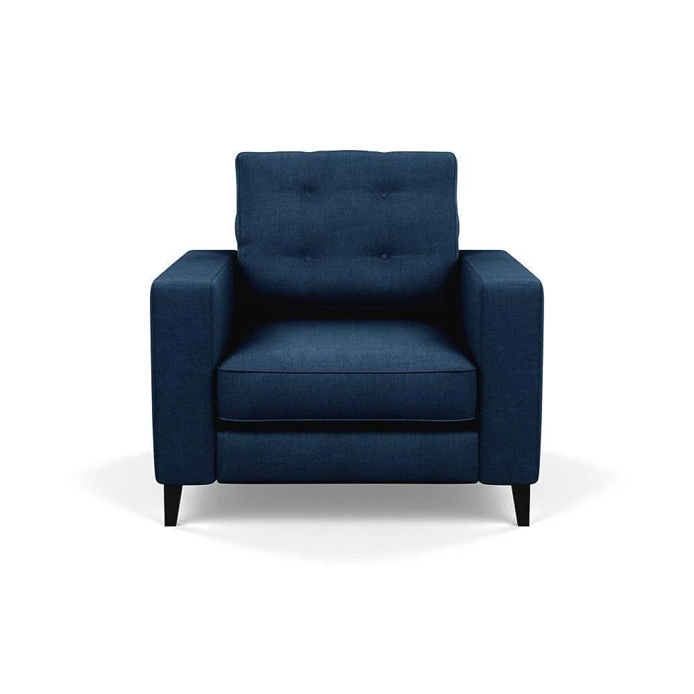 Heal's Richmond 4 Seater Sofa Melton Wool New Navy Black Feet - Heal's UK Furniture – image 54