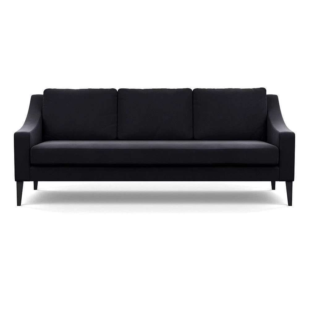 Heal's Richmond 4 Seater Sofa Melton Wool New Navy Black Feet - Heal's UK Furniture – image 56