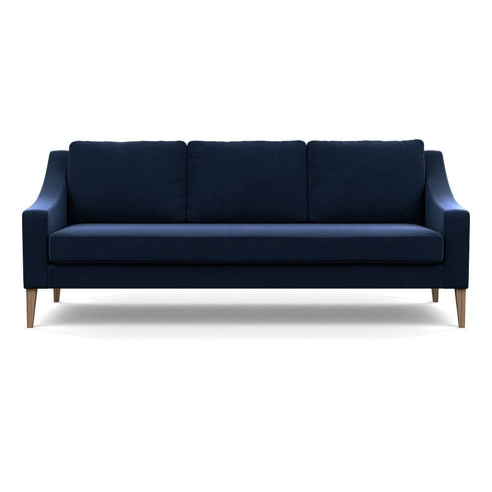Heal's Richmond 4 Seater Sofa Melton Wool New Navy Black Feet - Heal's UK Furniture – image 84