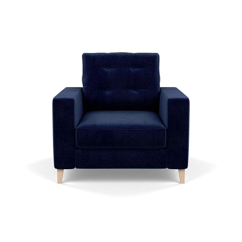 Heal's Richmond 4 Seater Sofa Melton Wool New Navy Black Feet - Heal's UK Furniture – image 90