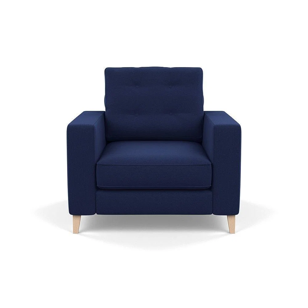 Heal's Richmond 4 Seater Sofa Melton Wool New Navy Black Feet - Heal's UK Furniture – image 94