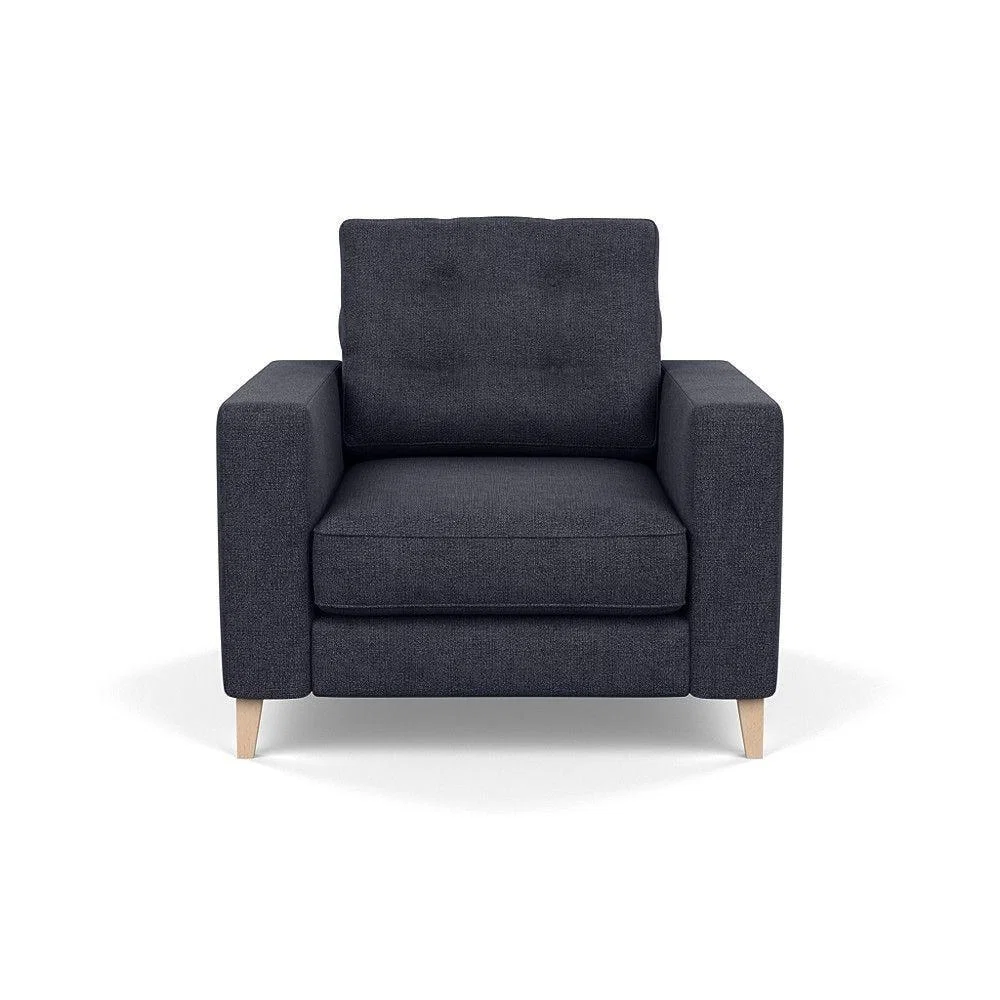 Heal's Richmond 4 Seater Sofa Melton Wool New Navy Black Feet - Heal's UK Furniture – image 97