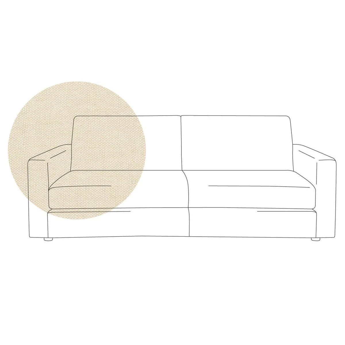 Heal's Nimbus 4 Seater Sofa Capelo LinenCotton Sea Shanty Black Feet - Heal's UK Furniture – image 4