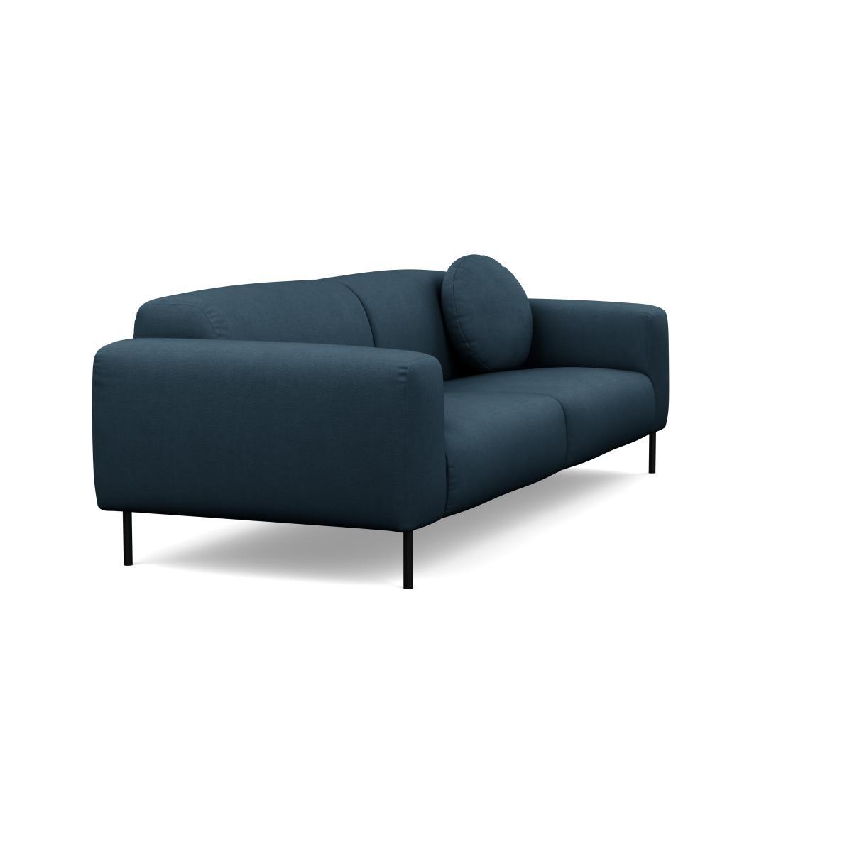 Heal's Luna 4 Seater Sofa Siena Cotton Deep Sea Black Feet - Heal's UK Furniture – image 2