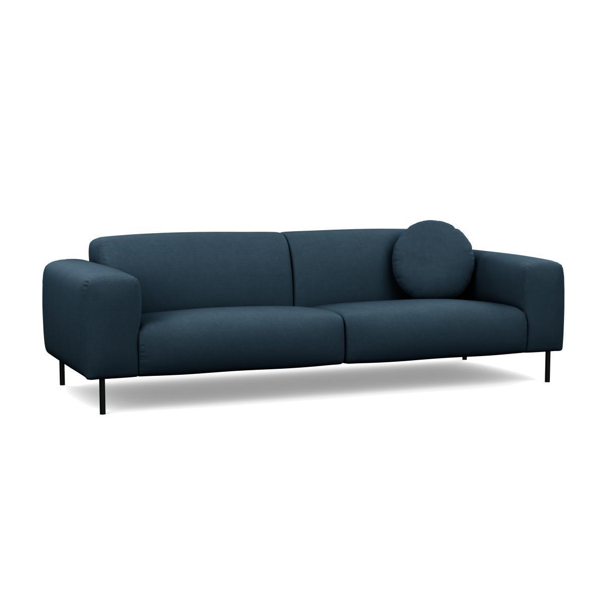 Heal's Luna 4 Seater Sofa Siena Cotton Deep Sea Black Feet - Heal's UK Furniture – image 1