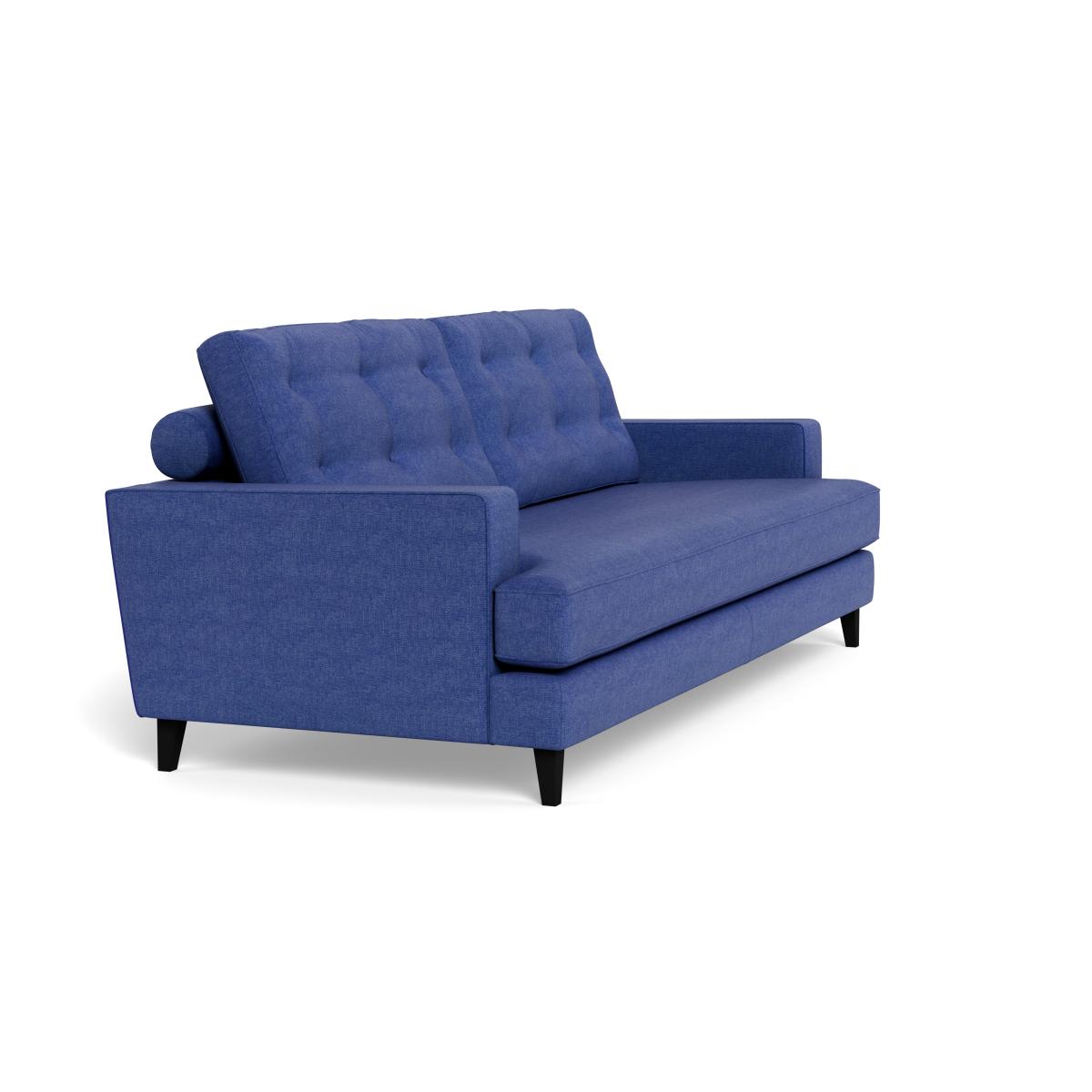 Heal's Mistral 4 Seater Sofa Brushed Cotton Cobalt Black Feet – image 3