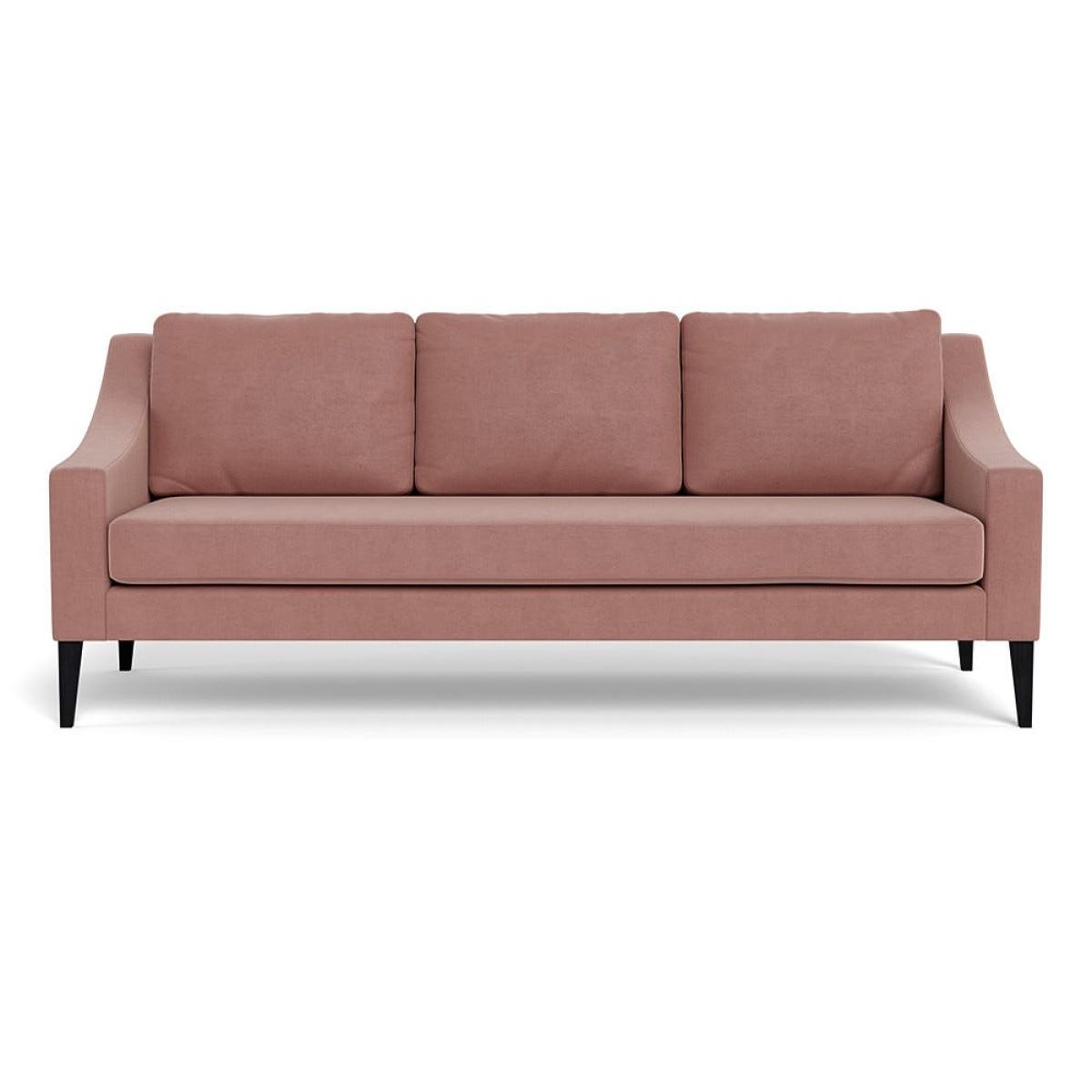 Heal's Richmond 4 Seater Sofa Smart Luxe Velvet Dusky Pink Black Beech Feet – image 2