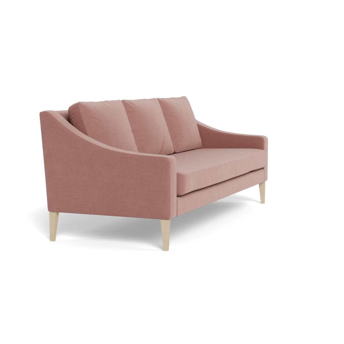 Heal's Richmond 4 Seater Sofa Smart Luxe Velvet Dusky Pink Black Beech Feet – image 3