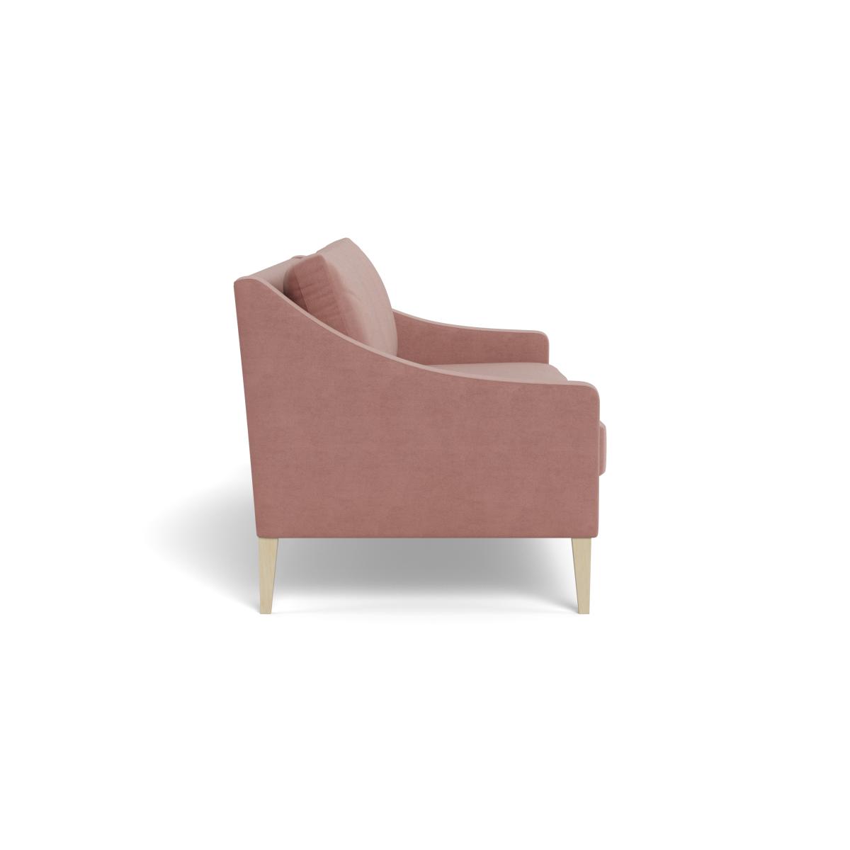 Heal's Richmond 4 Seater Sofa Smart Luxe Velvet Dusky Pink Black Beech Feet – image 4