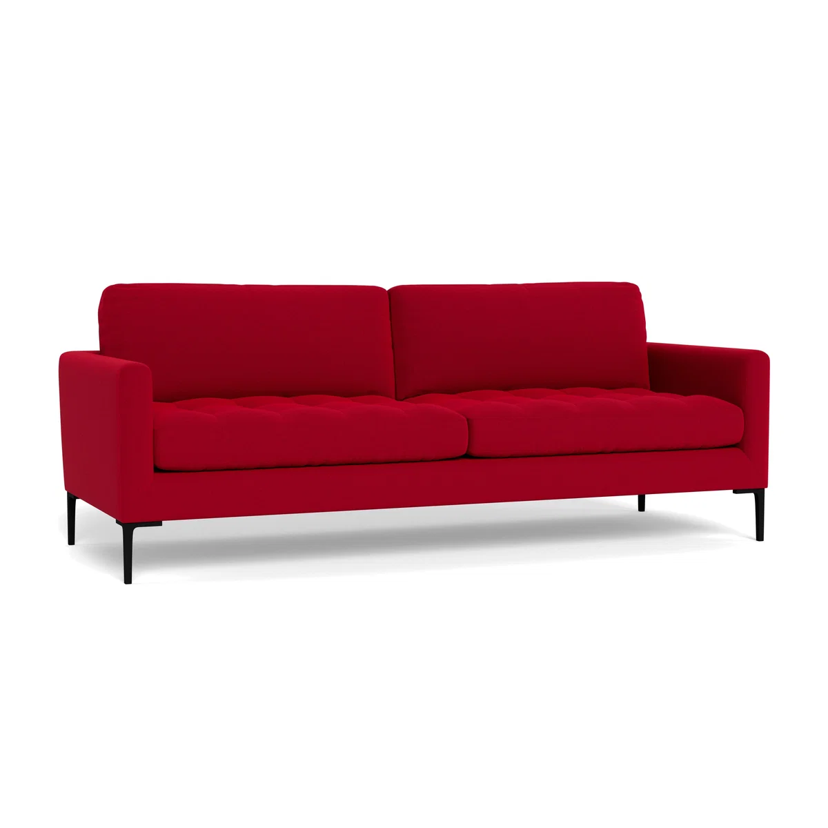 Heal's Eton 4 Seater Sofa Melton Wool Red Oxide Brass Feet - Heal's UK Furniture – image 1