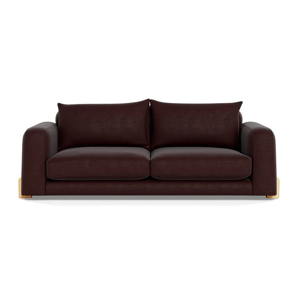 Heal's Nuvola 4 Seater Sofa Smart Luxe Velvet Acorn Natural Oak Feet – image 2