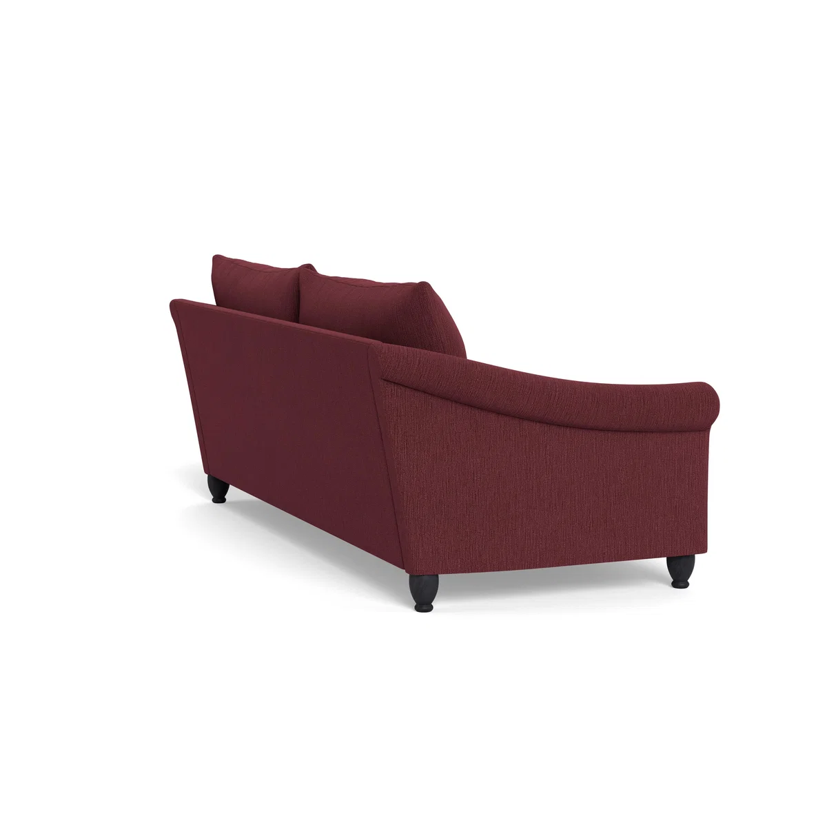 Heal's Devon 4 Seater Smart Linen Mix Maroon Black Stain Beech Feet - Heal's UK Furniture – image 4