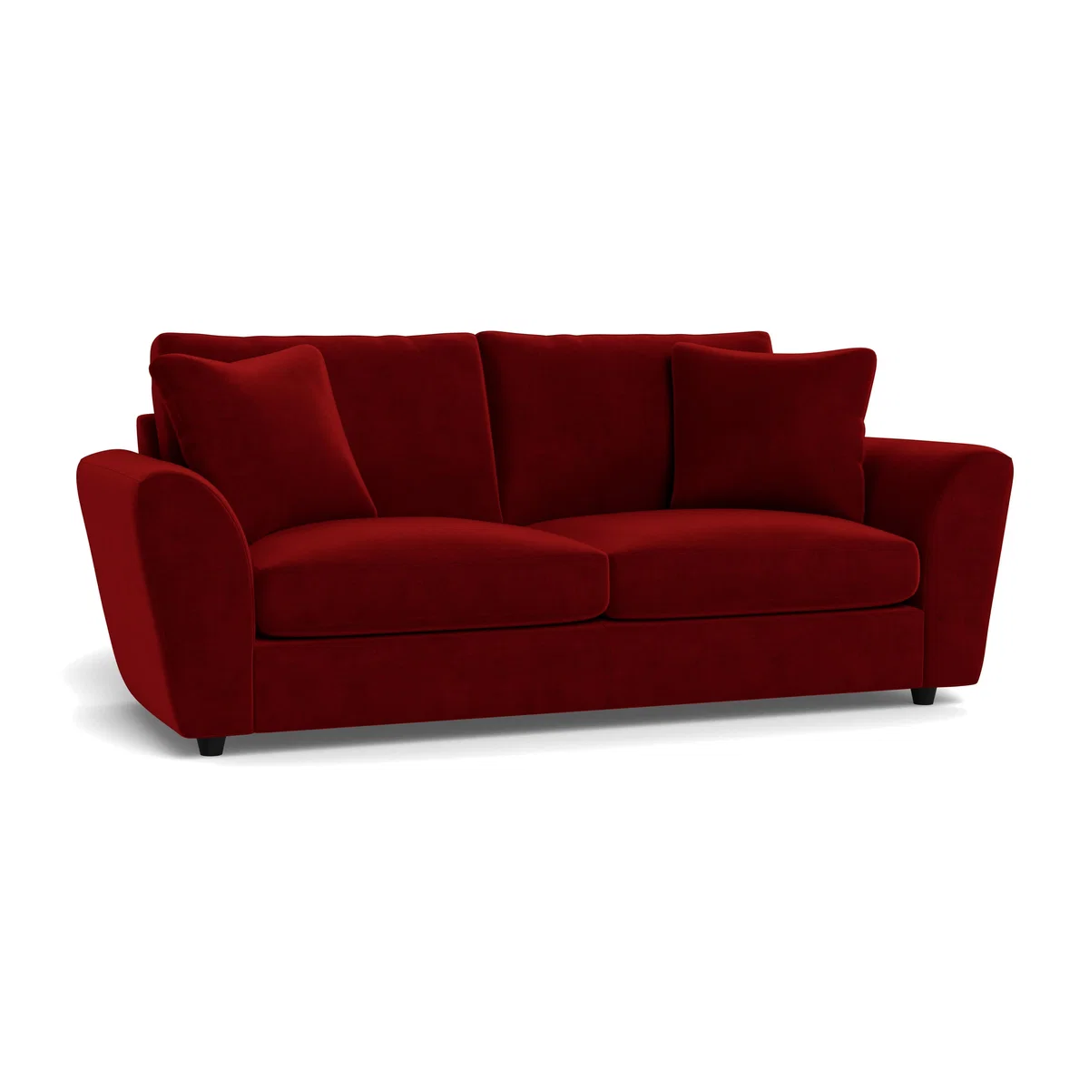 Heal's Snooze 4 Seater Sofa Smart Luxe Velvet Mulberry Black Feet - Heal's UK Furniture – image 1
