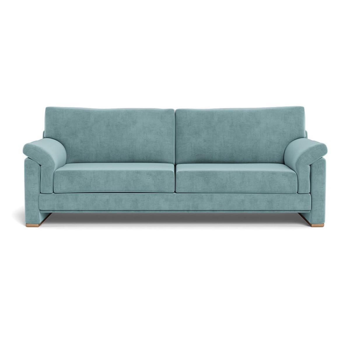 Heal's Paris II 4 Seater Sofa Smart Luxe Velvet Mineral Blue Natural Feet – image 2