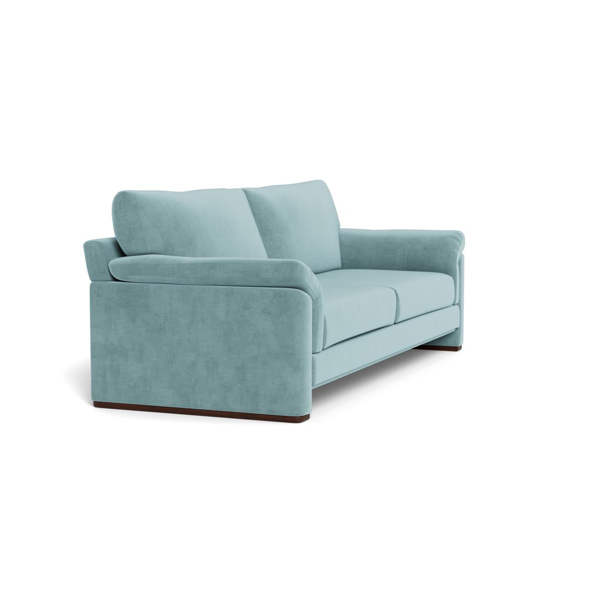 Heal's Paris II 4 Seater Sofa Smart Luxe Velvet Mineral Blue Natural Feet – image 3