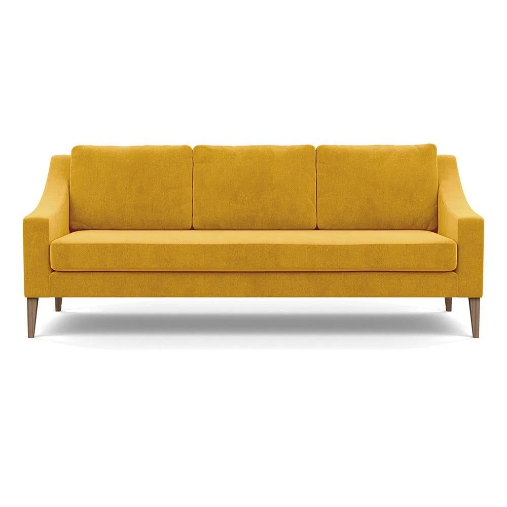 Heal's Richmond 4 Seater Sofa Smart Luxe Velvet Canary Tinted Ash Feet – image 2