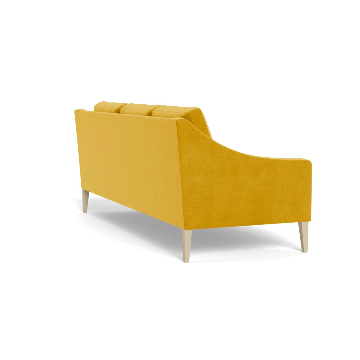 Heal's Richmond 4 Seater Sofa Smart Luxe Velvet Canary Tinted Ash Feet – image 5