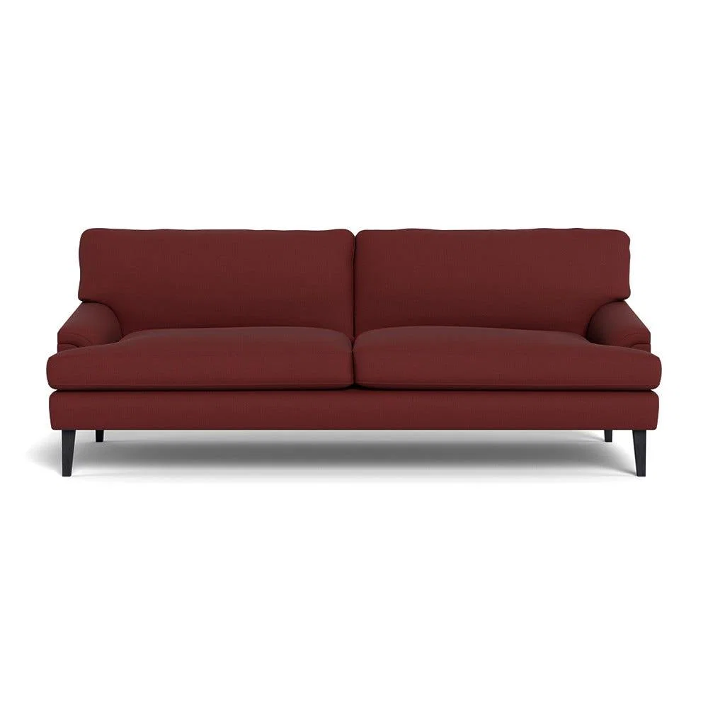 Heal's Stanton 4 Seater Sofa Capelo Linen-Cotton Etruscan Red Black Feet – image 2