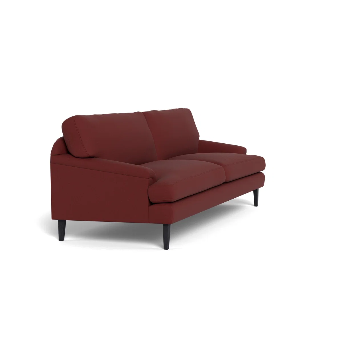 Heal's Stanton 4 Seater Sofa Capelo Linen-Cotton Etruscan Red Black Feet – image 3