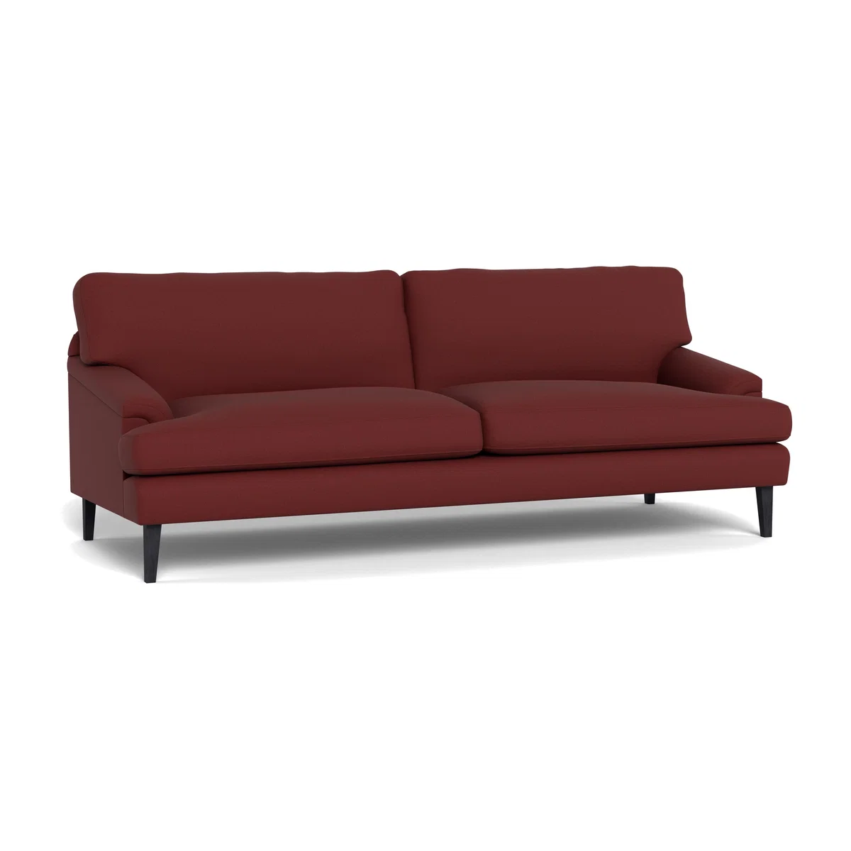 Heal's Stanton 4 Seater Sofa Capelo Linen-Cotton Etruscan Red Black Feet – image 1