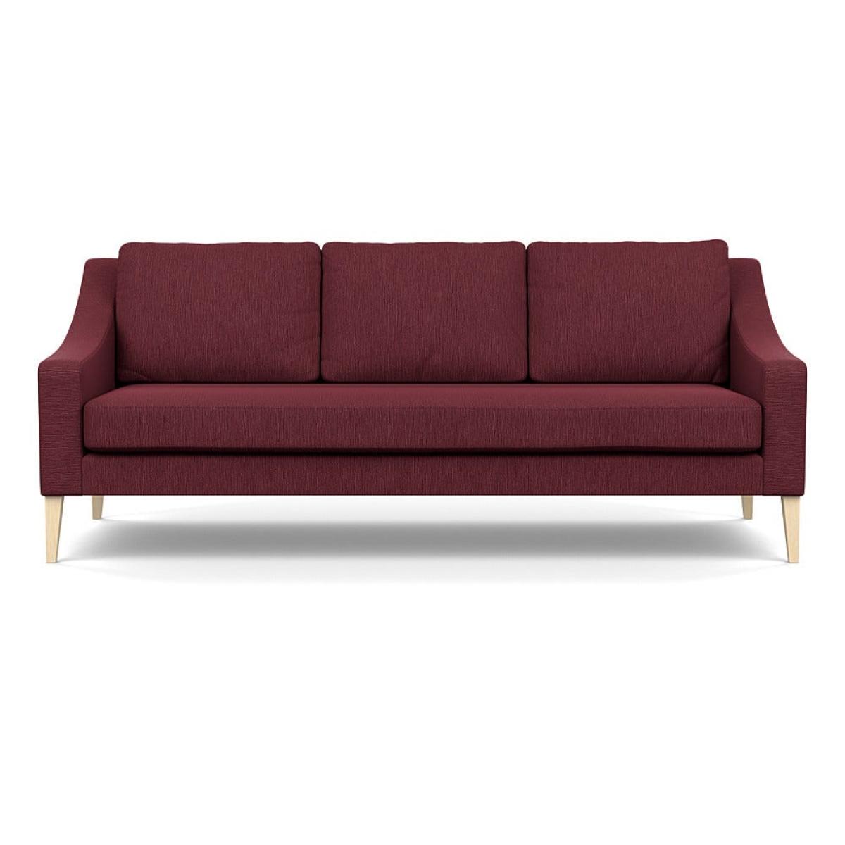 Heal's Richmond 4 Seater Sofa Smart Linen Mix Maroon Natural Ash Feet – image 2