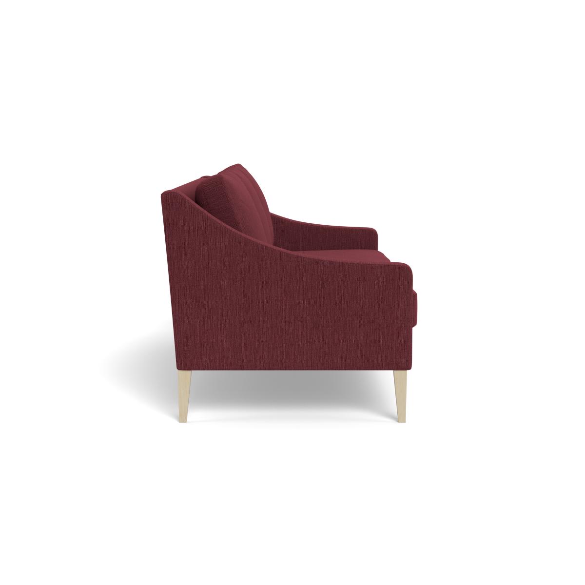 Heal's Richmond 4 Seater Sofa Smart Linen Mix Maroon Natural Ash Feet – image 4