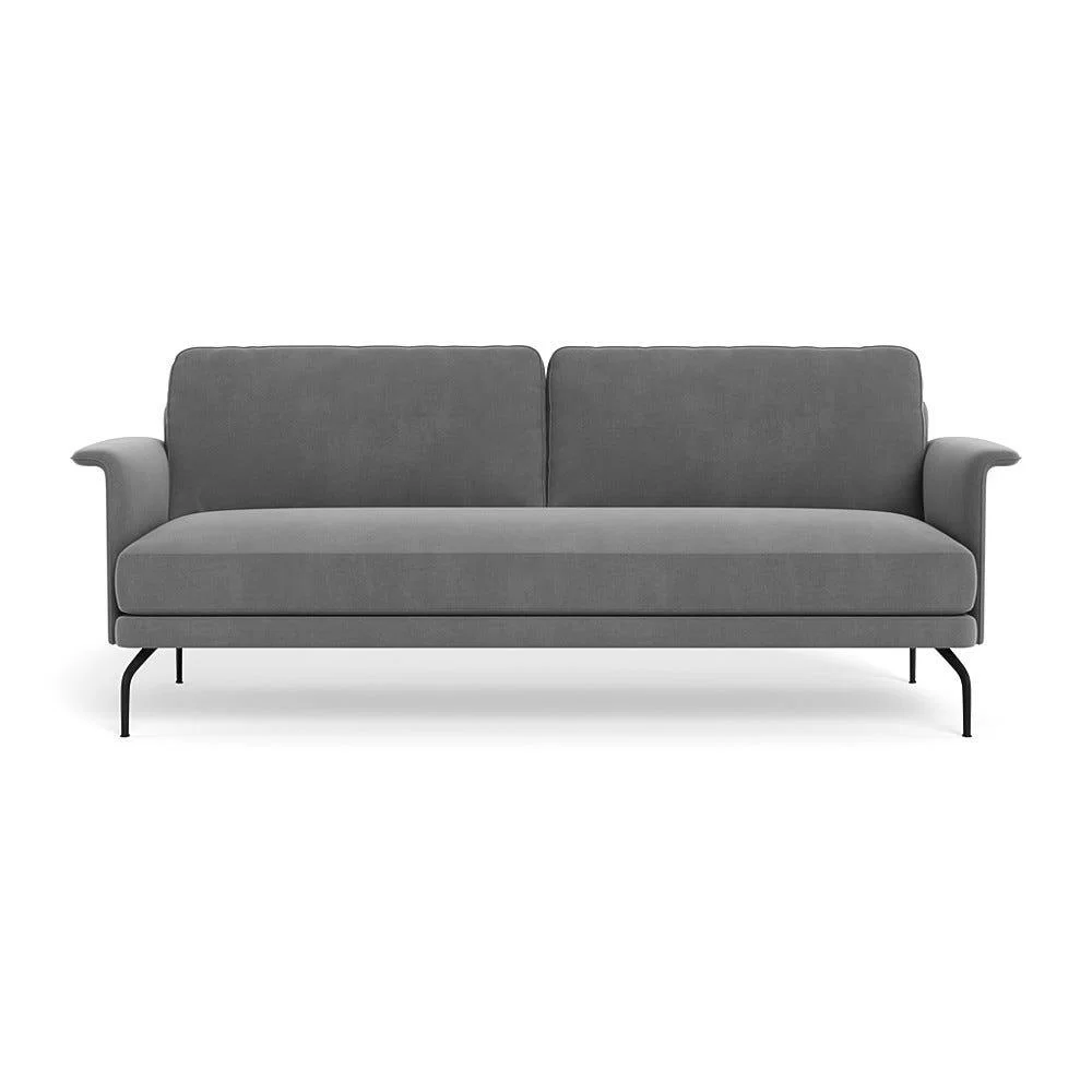 Heal's Iver 4 Seater Sofa Smart Velvet Mercury Black Feet – image 2