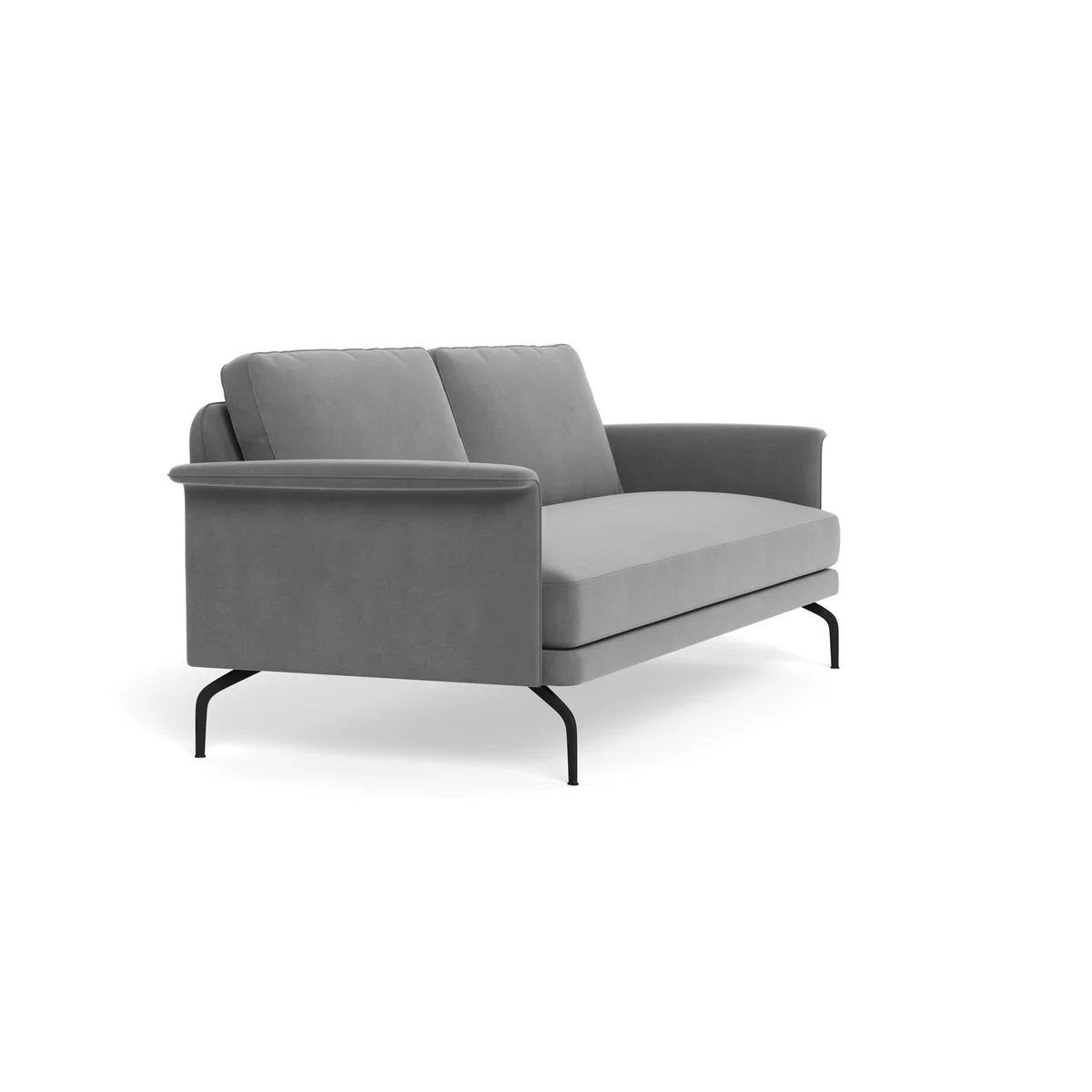 Heal's Iver 4 Seater Sofa Smart Velvet Mercury Black Feet – image 3