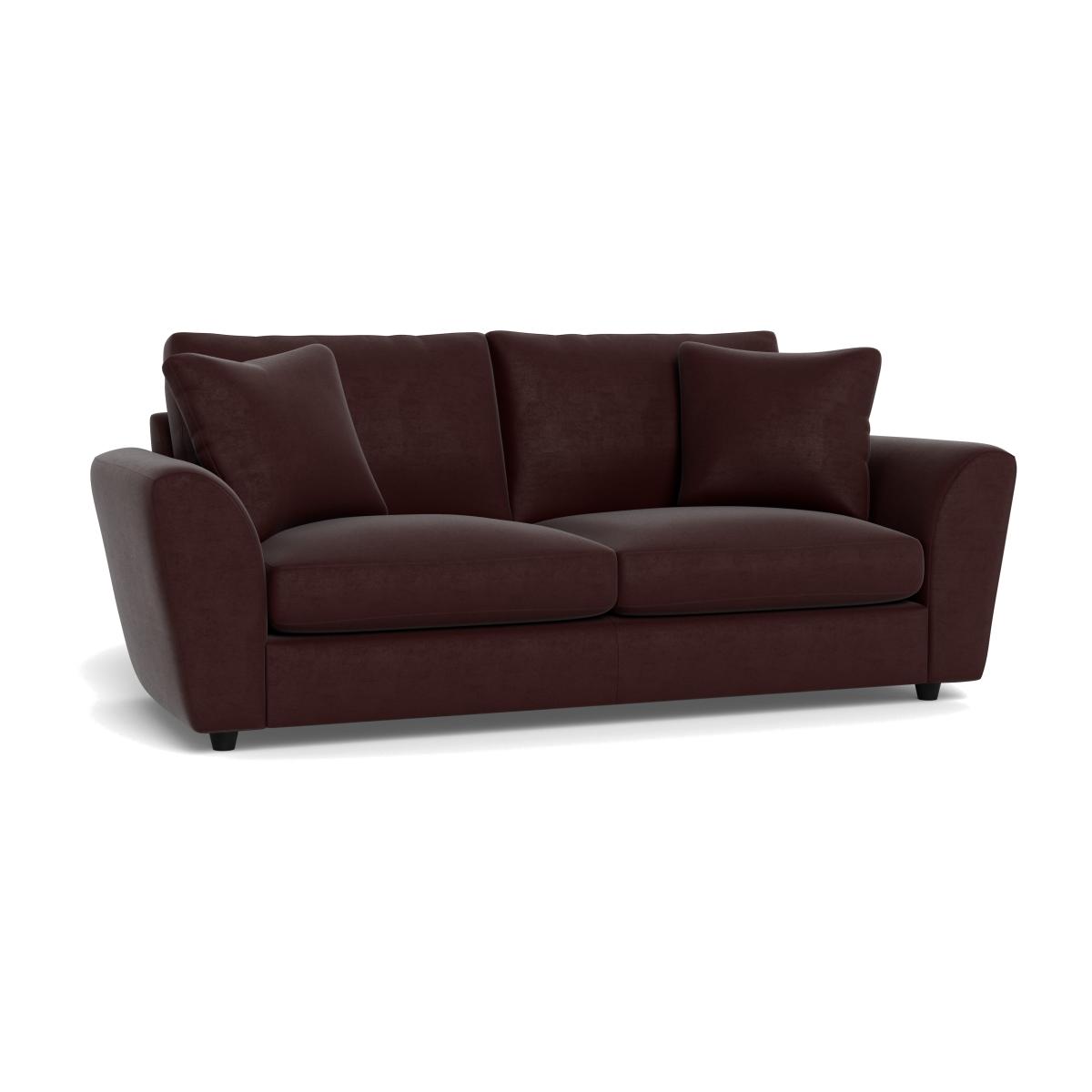 Heal's Snooze 4 Seater Sofa Smart Luxe Velvet Acorn Black Feet – image 1