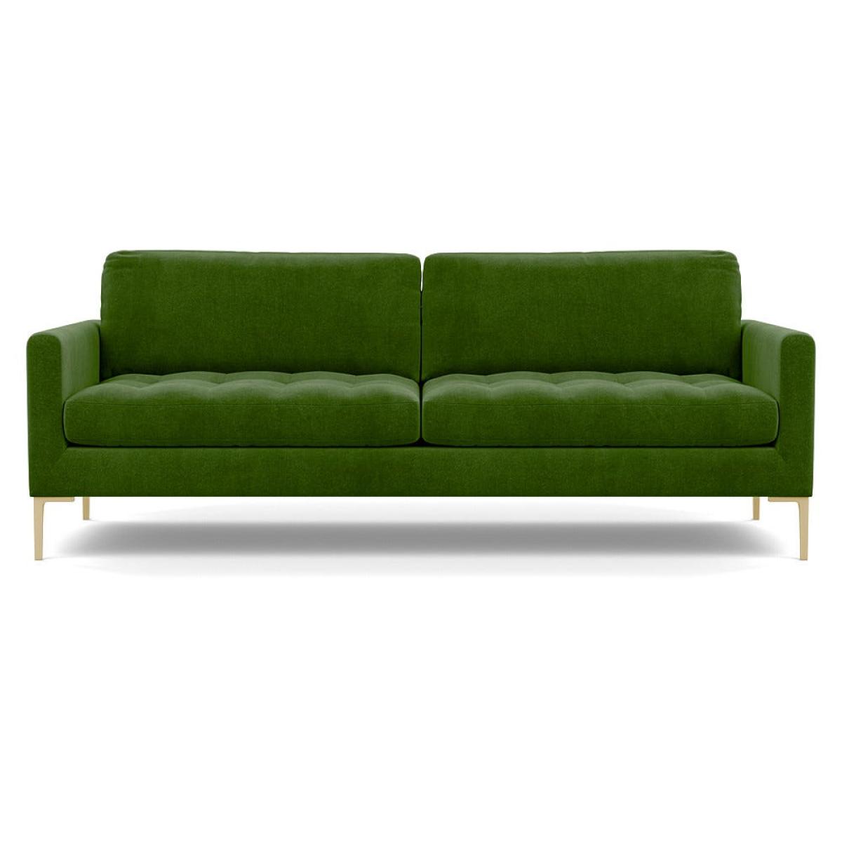 Heal's Eton 4 Seater Sofa Smart Luxe Velvet Grass Brass Feet – image 2