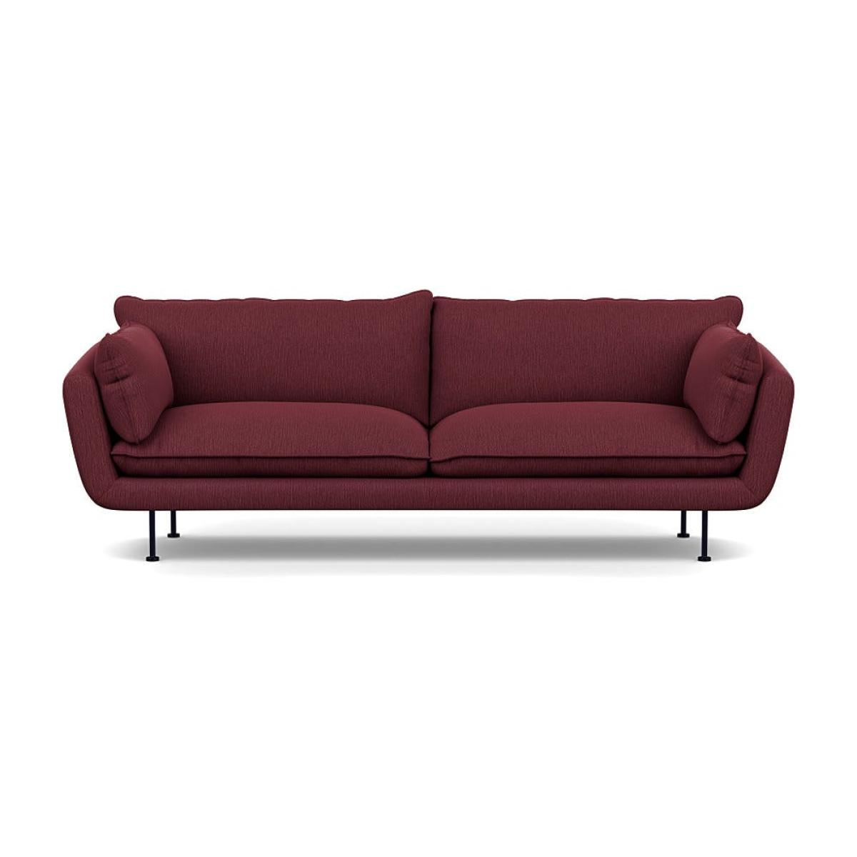 Heal's Allora 4 Seater Sofa Smart Linen Mix Maroon Black Feet – image 2