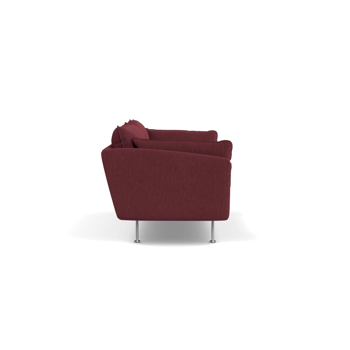 Heal's Allora 4 Seater Sofa Smart Linen Mix Maroon Black Feet – image 4