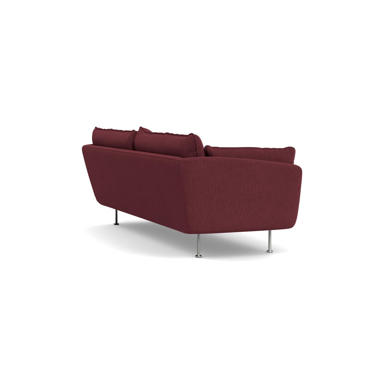 Heal's Allora 4 Seater Sofa Smart Linen Mix Maroon Black Feet – image 5