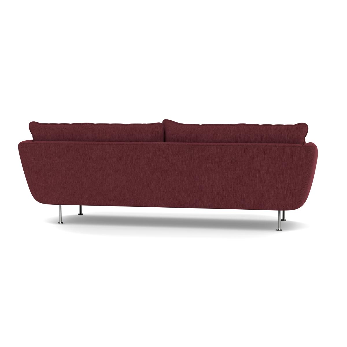 Heal's Allora 4 Seater Sofa Smart Linen Mix Maroon Black Feet – image 6
